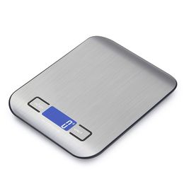 Digital Kitchen Scales Stainless Steel 5kg LED Electronic Precision Food Diet Scale For Cooking Measurement Kitchen Accessories 210401