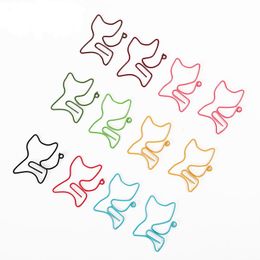 Originality Lovely Little Cat Modelling Filing Supplies Bulk Metal Colourful Clip Office Stationery Gift Paper Clips 0 21jj B3