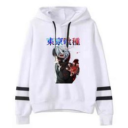 Kaneki Ken Hoodie Long Sleeve Tokyo Ghoul Sweatshirt Pullovers Tops Unisex Y211118