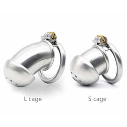 New Male Chastity Device Cock Cage Real Stainless steel chastity Belt Penis cage Drop shipping S0824