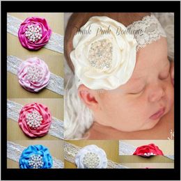 Fashion Amour Baby Lace Pearl Headbands Stereoscopic Colourful Flower Band Girl 3Lzem Oypuh