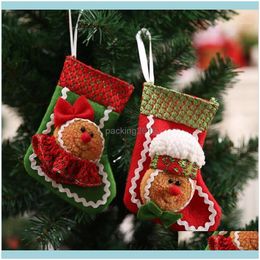 Christmas Festive Party Supplies & Gardenchristmas Decorations Stocking Gingerbread Man Series Gift Bags Tree Hanging Ornament Children Pres