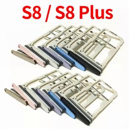 New For Samsung Galaxy S8 G950 S8 Plus G955 SIM Card Slot SD Card Tray Holder Adapter Single Dual Free UPS DHL