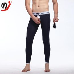 Men's Sleepwear WJ Men Thermal Underwear Comfy Sexy Cotton Long John Warm Pants Gay Leggings Penis Bag Open Healthy Johns Crazy Design