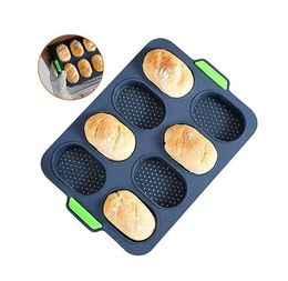 Silicone Baguette Pan Baking Tray Kitchen Tools Hot Dog Molds Non Stick Toast Cooking Bakers Roll Pan Sandwich Mold French Bread Pans