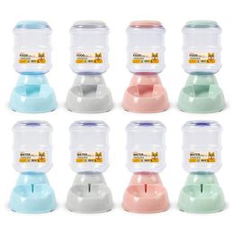 Pet Water Dispensers Cat Automatic Feeder Plastic Dog Waters Bottle Food Dispenser Pets Feeding Bowl Supplies 3.8L
