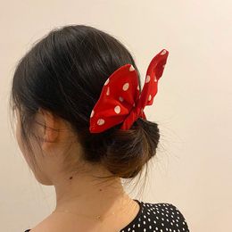 Women Dot Printed Knotted Deft Bun Hair Bands Rope Headband Summer Hairpin Braider Makers Fabric Hair Bands Hair Braiding Tool