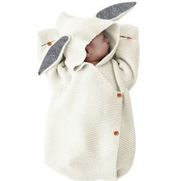 Baby knitted Bunny sleeping bag blanket baby s born 210515