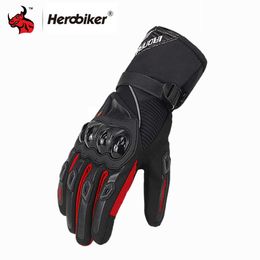 Herobiker Motorcycle Gloves Men 100% Waterproof Windproof Moto Gloves Touch Screen Gant Moto Guantes Motorbike Riding Gloves H1022