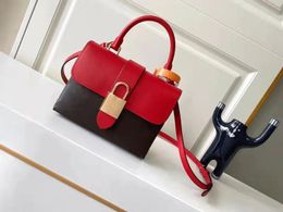 Original style fashion bag high quality leather flower postman bag portable women's handbag five Colours available