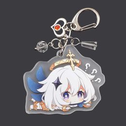 Hot Game Genshin Impact Acrylic Cute New Anime Cartoon Keychain For Key Ring Jewellery Gift Drop Shipping YS1-12 Y0728