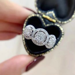 Handmade Lovers Lab Diamond Promise ring 925 Sterling silver Engagement Wedding Band Rings for women Bridal Finger Jewellery