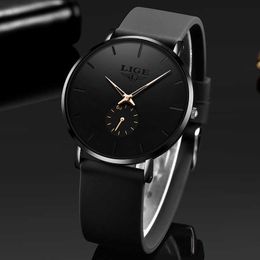 Relogio Masculino LIGE Fashion Simple Mens Watches Top Brand Luxury Waterproof Quartz Wrist Watch For Men Unique Clock+Box 210527