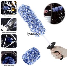 New Microfiber Detailing Brush with Removable Head Durable Rim Spokes Calliper Wheel Cleaner