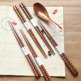 Chopsticks Japanese Tableware Solid Wood Spoon Two-piece Set Single Office Worker