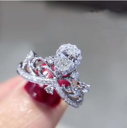 Wedding Rings Stars Live Group Set Water Drop Diamond Ring Female Crown Eight Heart Arrow Shaped