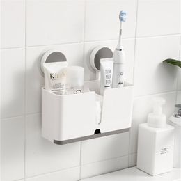 Wall-mounted Bathroom Storage Rack Toothpaste Toothbrush Holder Shaver Holders for Toilet and Kitchen Accessories 210423