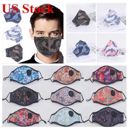 Party Face Masks Valve PM2.5 Cartoon Mouth Cover Washable Reusble Earloop Outdoor Protective Adult Face Masks DAJ268