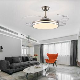 Ceiling Fans Modern Minimalist Fan With Led Light Nordic Luxury Lamp For Living Room Ventilador De Techo Decor BC50