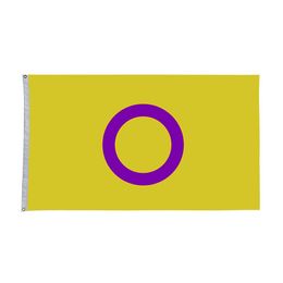 3x5Fts Intersex Pride Flags Intersexual Gender Fluid Polyester Banner Indoor Outdoor