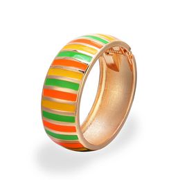 Colorful Drop Oil Metal Bangles Bracelets for Women Fashion Indian Bangle Jewelry Party Gifts Q0719