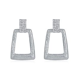 Stud Personality Ladies Fashion Crystal Zircon Plating Gold Silver Earrings Wild Exaggerated Geometric Jewellery