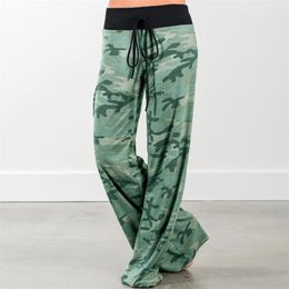 Baggy Loose Joggers Women's Pants Female Sports camo For Women Trousers Plus Size Wide Leg Palazzo Sweatpants Green 210925