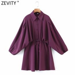 Women Fashion Solid Color Batwing Sleeve Elastic Waist Shirt Dress Femme Chic Kimono Vestido Casual Cloth DS4912 210416