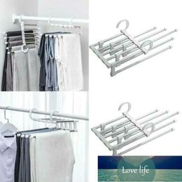 New Fashion 5 in 1 Pant Rack Shelves Stainless Steel Clothes Hangers Multi-functional Wardrobe Magic Hanger Dropshipping Factory price expert design Quality Latest