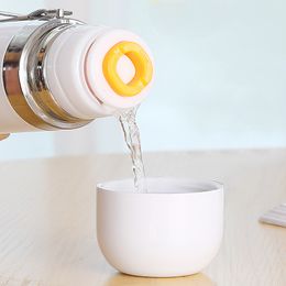 Sublimation Blanks DIY Tumbler Water Bottles Stainless Steel Straight Vacuum Flask Coffee Mug With Lanyard 350ml 500ml
