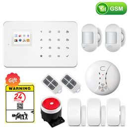 Wireless Smart Home GSM Security Alarm System SMS APP Control House Motion Detector Sensor Burglar Signal Device IP Camere