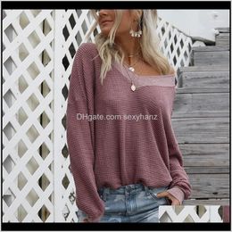 Sweaters Womens Clothing Apparel Drop Delivery 2021 Autumn Winter Sexy Off Shoulder Sweater Women Long Lantern Sleeve Pullovers Knitted Ladie