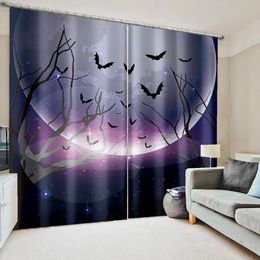 High quality custom fabric blue sky curtain 3D Curtains For Living Room office Bedroom Drapes Cortinas