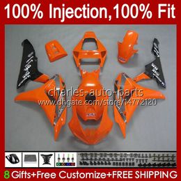 OEM Bodywork For HONDA Injection CBR-1000 CBR 1000RR 1000 CC Orange black RR 2006-2007 Body 59No.167 CBR1000 RR CBR1000RR 06 07 CBR1000-RR 1000CC 2006 2007 Fairing Kit