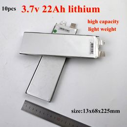 10pcs high capacity 3.7v 22Ah lithium cell 20ah lipo polymer 23ah 25Ah for 12v 24v 36v diy battery pack electric power tool