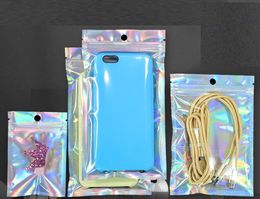 Resealable Mylar Bags Holographic Colour Translucent Mask Gifts Single Packaging Bag Jewellery Rings Dress Underwear Office Accessories Pouches VS Fidget Toys