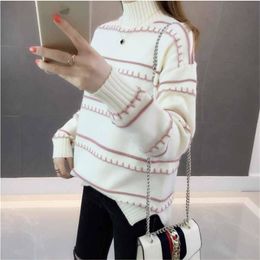 Winter And Autumn Casual O-neck Style Women Knitted Sweater Pullovers Full Sleeve Ladies Fashion Sweaters Female 210427
