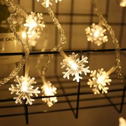 Strings Snowflake Light String LED Bedroom Small Lantern Star Battery Box Flashing Christmas Day Ins Decoration LightLED