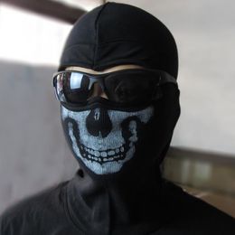 New Black Ghost Mask Skull Balaclava Ski Hood Cycling Skateboard Warmer Full Face Without Glasses