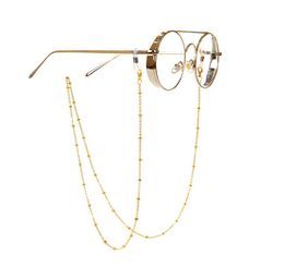 Eyeglass Chain Sunglasses Reading Beaded Glasses Chains Eyewear Rope Lanyards Rose Gold Silver Glass Cord Neck Strap