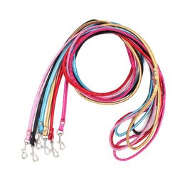 Dog Collars & Leashes Pet Cat Puppy Leash Long Smooth PU Leather Solid Color Dogs Walker 6 1.2Mx1.0cm For Small Medium