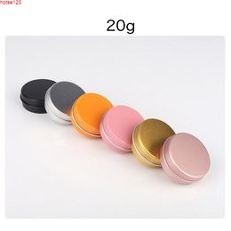 100 x 20g Empty Cosmetic Cream Aluminium Jar Box Metal Tins Packing Container Press Lid Pot Makeup Face Sample Jars Casegoods