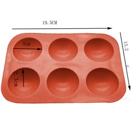 NEWHalf Sphere Silicone Soap Moulds Bakeware Cake Decorating Tools Pudding Jelly Chocolate Fondant Mould Ball Biscuit Baking Moulds EWE6303