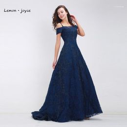 dark blue lace prom dresses NZ - Dark Blue Prom Dresses Long 2021 Elegant Boat Neck Beading Lace A-line Floor-Length Luxury Evening Plus Size1