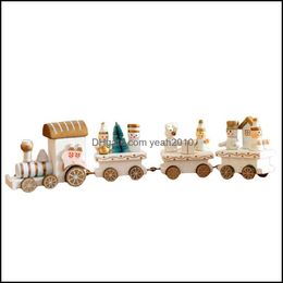 Event Festive Party Supplies Home & Gardenchristmas Wooden Little Train Decoration Xmas Gifts Toys Cute Creative Drop Delivery 2021 Sx6Bm