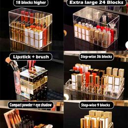 Transparent Acrylic Lipstick Storage Box Cosmetic Jewlry Lip Gloss Fish shape Storage Display Holder Makeup Organiser Stand Rack 210330