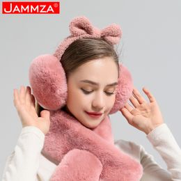 Soft Plush Ear Winter Warm Earmuffs for Women Fashion Bowknot Solid Colour Earflap Outdoor Cold Protection Ear-Muffs Ear Cover