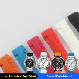 Watch Bands Female T048217A Rubber Strap 17 Mm (Buckle16mm) T-RRCE Expert Black Silicone T048217 Band For T048 Woman