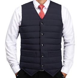 6XL 7XL 8XL Plus Size Mens Down Vest Jacket Men Autumn Warm Sleeveless Jackets Male Winter Casual Waistcoat Homme Brand Clothing 211206