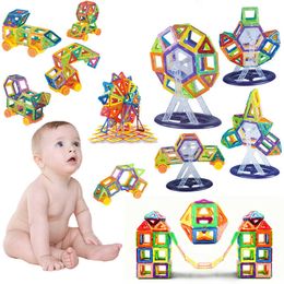 184PCS DIY Magnetic Blocks Mini Bricks Designer Construction Sets Model & Building Toys Baby Educational Toys For Children Gifts Q0723